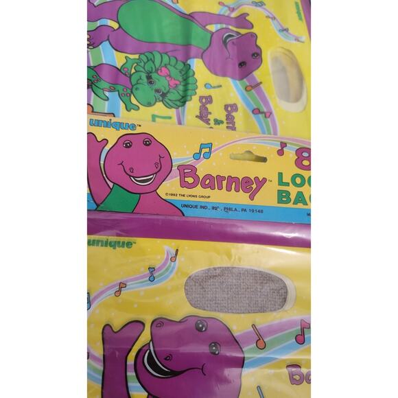 Vintage 1992 Barney & Baby Bop Loot Bags – 12 Sealed Packs (96 Total Bags) –... - Picture 4 of 4